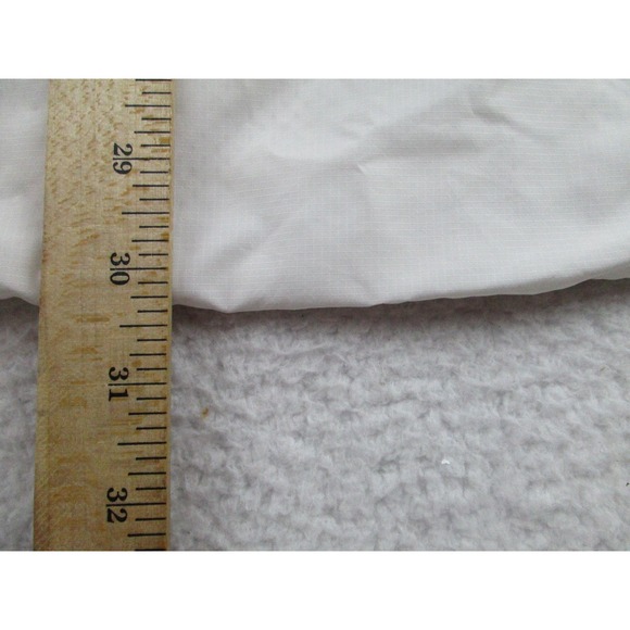 Adidas Jacket Mens Large White Blue‎ Gray Hooded Windbreaker Full Zip Mesh Lined - Picture 7 of 8